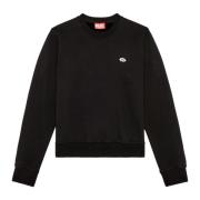 Diesel Sweatshirt med oval D-patch Black, Dam