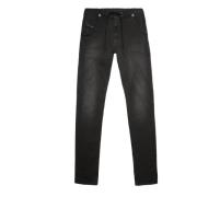 Diesel Tapered JoggJeans® med Dragsko Black, Herr