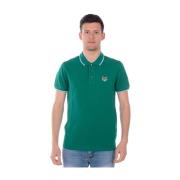 Kenzo Tiger Polo i Grönt och Blått Green, Herr