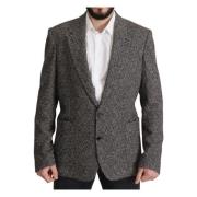 Dolce & Gabbana Mångsidig Bomullsblazer för Män Gray, Herr