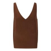 Studio Nicholson Sleeveless Tops Brown, Dam