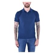 Kangra Mjuk Bomull Half Sleeve Polo Shirt Blue, Herr