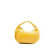 Bottega Veneta Vintage Pre-owned Laeder axelremsvskor Yellow, Dam