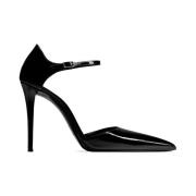 Saint Laurent Elegant Läderskor Black, Dam