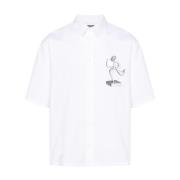 Jacquemus Short Sleeve Shirts White, Herr