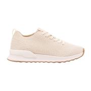 Ecoalf Beige Casual Textil Sneakers med 4cm Gummisula Beige, Dam