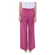 Max Mara Weekend Bred ben ull palazzo byxor Pink, Dam