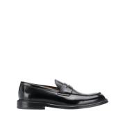 Doucal's Stiliga Penny Moc Loafers för Män Black, Herr