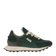 RUN OF Suede Andylon Trainers Green, Herr