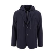 Emporio Armani Blå Blazer för Män Aw23 Blue, Herr