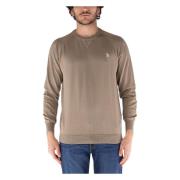 U.s. Polo Assn. Crewneck Stickad Tröja för Män Brown, Herr