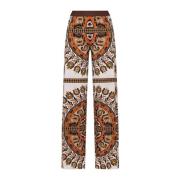 Maliparmi Straight Trousers Brown, Dam