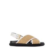 Marni Flat Sandals Multicolor, Dam