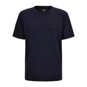 Guess 3D Logo Ekologisk Bomull T-Shirt - Blå Blue, Herr