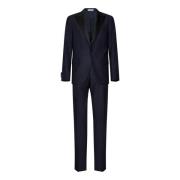 Boglioli Single Breasted Suits Blue, Herr