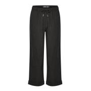 InWear Wide Trousers Black, Dam