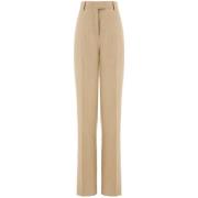 Salvatore Ferragamo Wide Trousers Brown, Dam