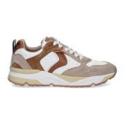 Voile Blanche Beige Sneakers med Mocka och Läder Multicolor, Herr