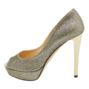 Jimmy Choo Pre-owned Pre-owned Tyg klackskor Gray, Dam