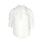 Chloé Pre-owned Pre-owned Silke toppar White, Dam