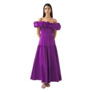 Antik Batik Off-shoulder maxiklänning Pop Purple, Dam