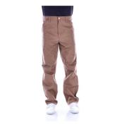 Carhartt Wip Straight Trousers Brown, Herr