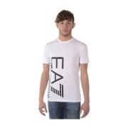 Emporio Armani EA7 Casual Logo Print Top White, Herr