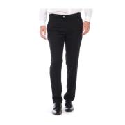 Daniele Alessandrini Slim Fit Knapp Gylf Byxor Black, Herr