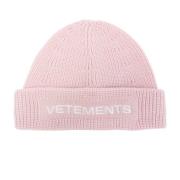 Vetements Beanie med logotyp Pink, Dam