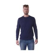 Armani Mysig Stickad Tröja Pullover Blue, Herr