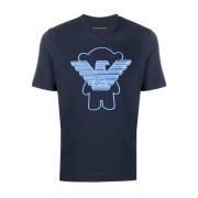 Emporio Armani Manga Bear T-Shirt Sweatshirt Blue, Herr