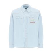 Kenzo Casual Button-Up Skjorta Blue, Herr