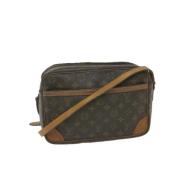 Louis Vuitton Vintage Pre-owned Canvas axelremsvskor Brown, Dam