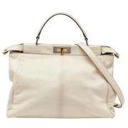 Fendi Vintage Pre-owned Laeder handvskor Beige, Dam