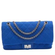 Chanel Vintage Pre-owned Tyg chanel-vskor Blue, Dam