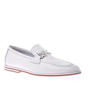 Baldinini Loafer in white tumbled leather White, Herr