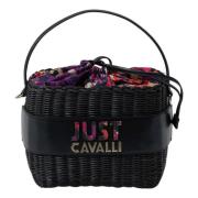 Just Cavalli Flätad Logohinkväska Black, Dam