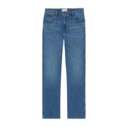 Wrangler Straight Jeans Blue, Herr