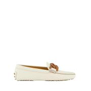 Tod's Vita Catena Loafers White, Dam