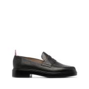 Thom Browne Klassisk Svart Läder Moccasin Black, Dam