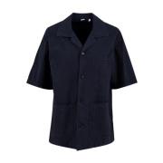 Aspesi Short Sleeve Shirts Blue, Herr