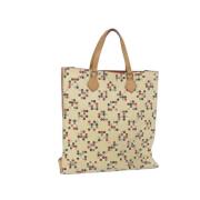 Burberry Vintage Pre-owned Canvas handvskor Beige, Dam