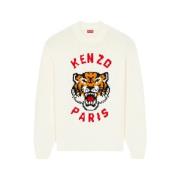 Kenzo Lucky Tiger Grafisk Tröja Beige, Herr