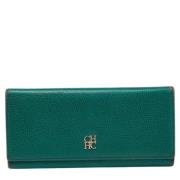 Carolina Herrera Pre-owned Pre-owned Laeder plnbcker Green, Dam