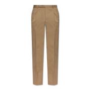 Brioni Ull plisserade byxor Beige, Herr