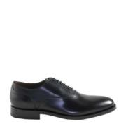 Green George Svarta läder Oxford skor Black, Herr