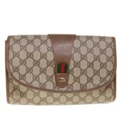 Gucci Vintage Pre-owned Canvas kuvertvskor Brown, Dam