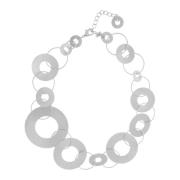 Dansk Copenhagen Silverpläterad Chunky Statement Halsband Gray, Dam