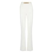 Elisabetta Franchi Wide Trousers Beige, Dam