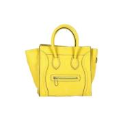 Celine Vintage Pre-owned Laeder handvskor Yellow, Dam